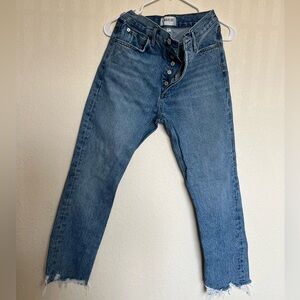 Agolde high waisted cropped Riley jeans size 25